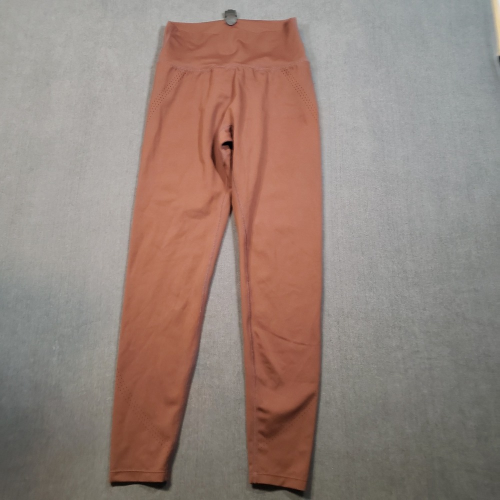 Buffbunny Collection Leggings Womens Large Brown Perforated High‎ Waist